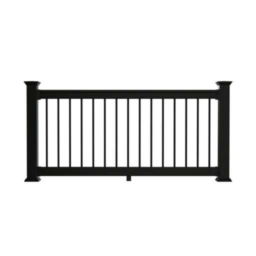 Overlook™ with Black Round Aluminum Balusters