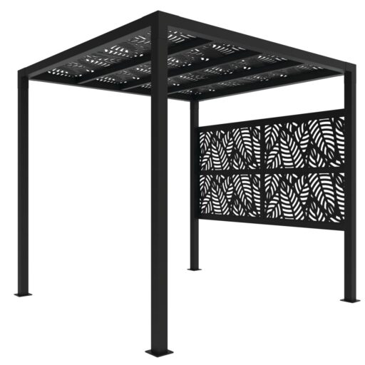 8′ x 8′ Pergola with Single Wall Add-On